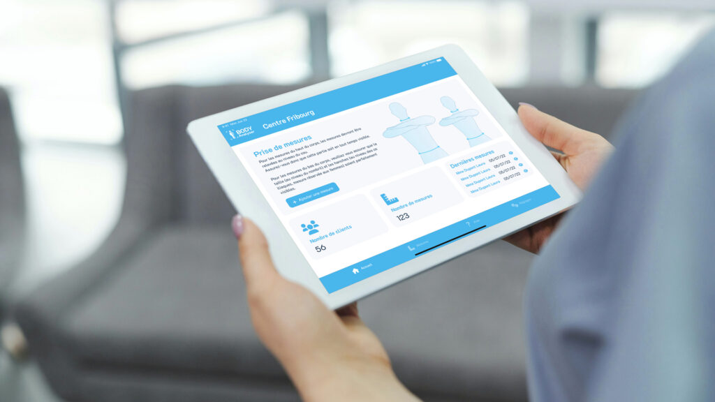 Mise en situation de l'application Body Analyser sur iPad