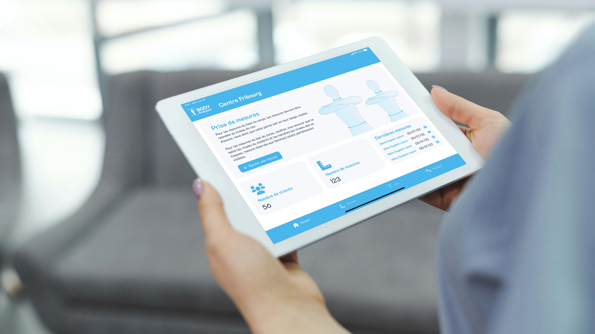 Body Analyser, application iPad de suivi corporel